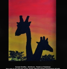 Sunset_Giraffes